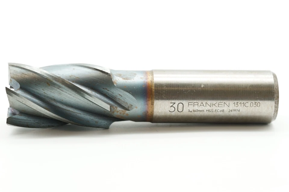 FRANKEN 1311C Schaftfräser Fräser Ø30mm Schaft Ø25mm Sch-länge:45mm GL=123mm Z=5 - Bild 1 von 4
