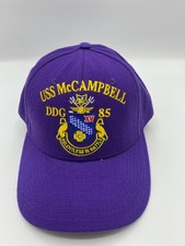 The Corps USS McCampbell DDG 85 STT Logo Purple Baseball Cap Hat One Size