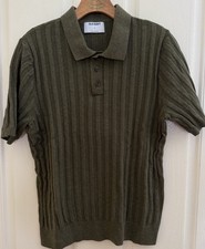 Old Navy Men's Olive Green Short-Sleeve Relaxed Fit Polo Shirt Size M