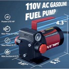 VALYHOOD 110V AC Gasoline Fuel Transfer Pump Kit 3.7 GPM 1/2" NPT — photo 2