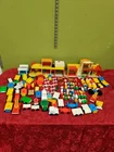Vintage Fisher Price Little People Cars, Furniture, People Accessories Big Lot