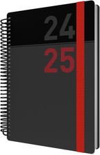 Image of Collins Delta Mid Year Diary A5 2024-25 - Academic Daily Planner Red