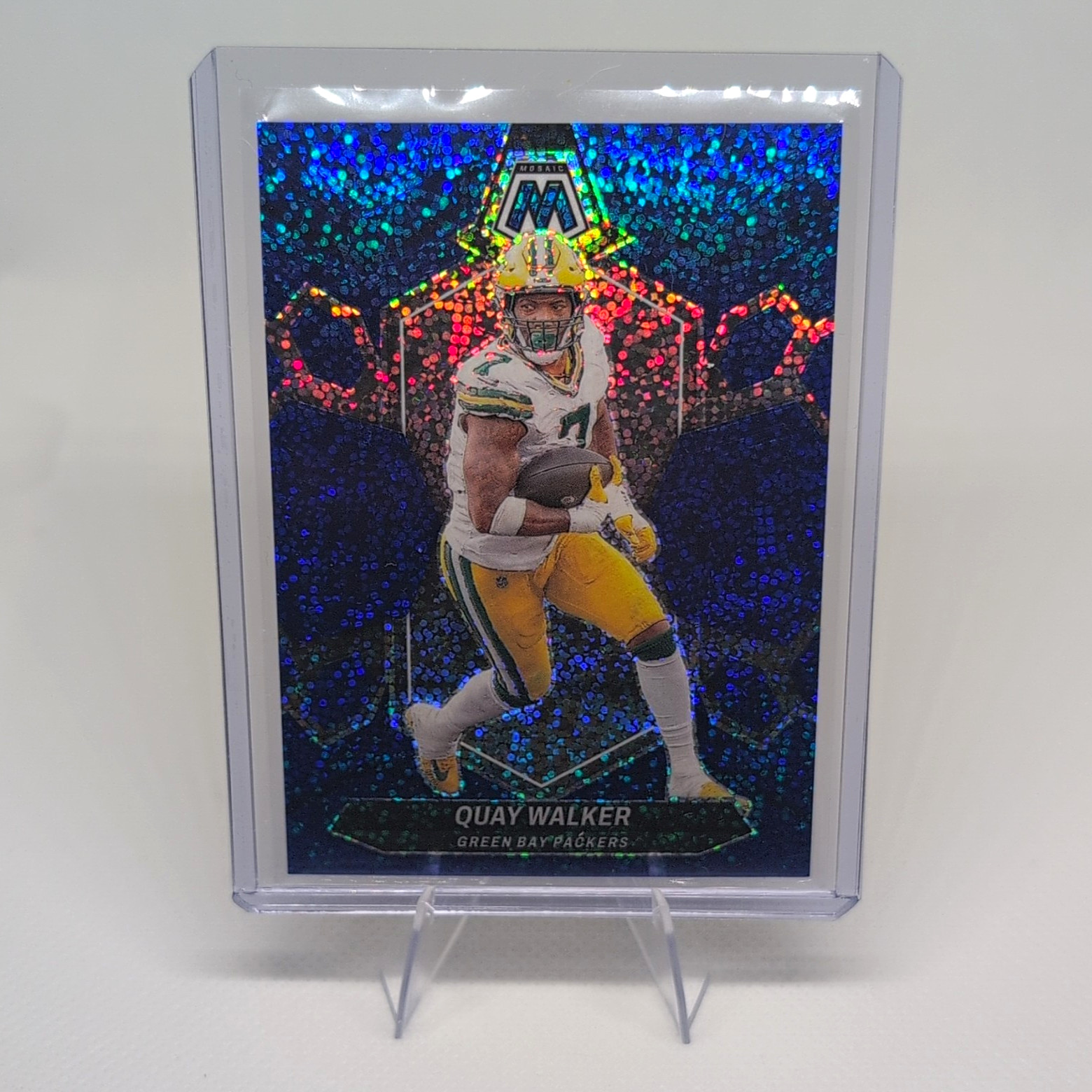 Quay Walker - 2024 Panini Mosaic #83 Blue Sparkle Prizm /96 - Green Bay Packers