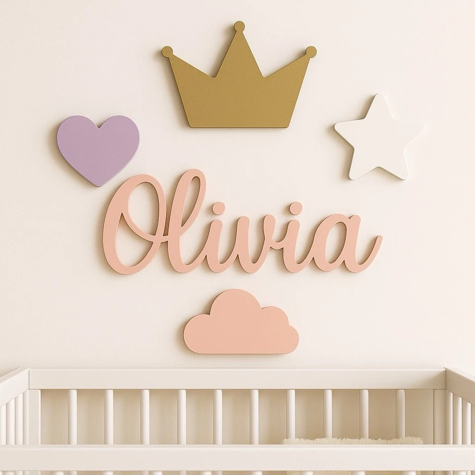 Заказной деревянный именной знак — тема воздушного шара животное, спорт, принцесса и т. д.👶 - Изображение 4 из 4