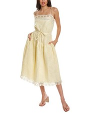 Ulla Johnson Eyelet Maxi Dress Women's Yellow 12