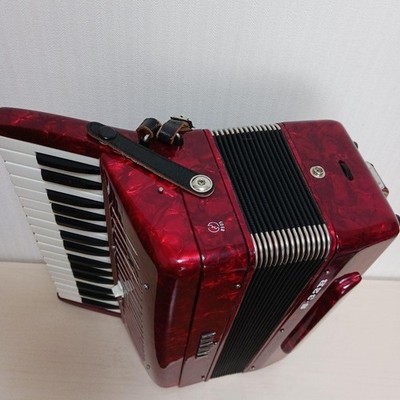 YAMAHA アコーディオン S-32B 赤　32鍵 YAMAHA Accordion S-32B Keyboard Musical Instruments Red Good