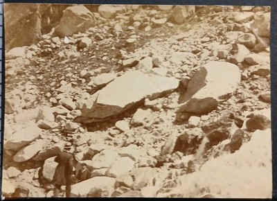 D74 Chamonix Mont Blanc 1898 Geröll Gletscher Des Bossons Alpen altes Foto