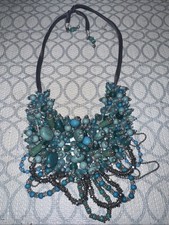 Turquoise Beaded Statement Necklace