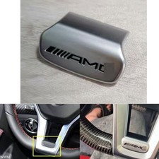 Zubeh&ouml;r Lenkrad Badges Metall Emblem Aufkleber Silber For Mercedes Benz AMG DE*