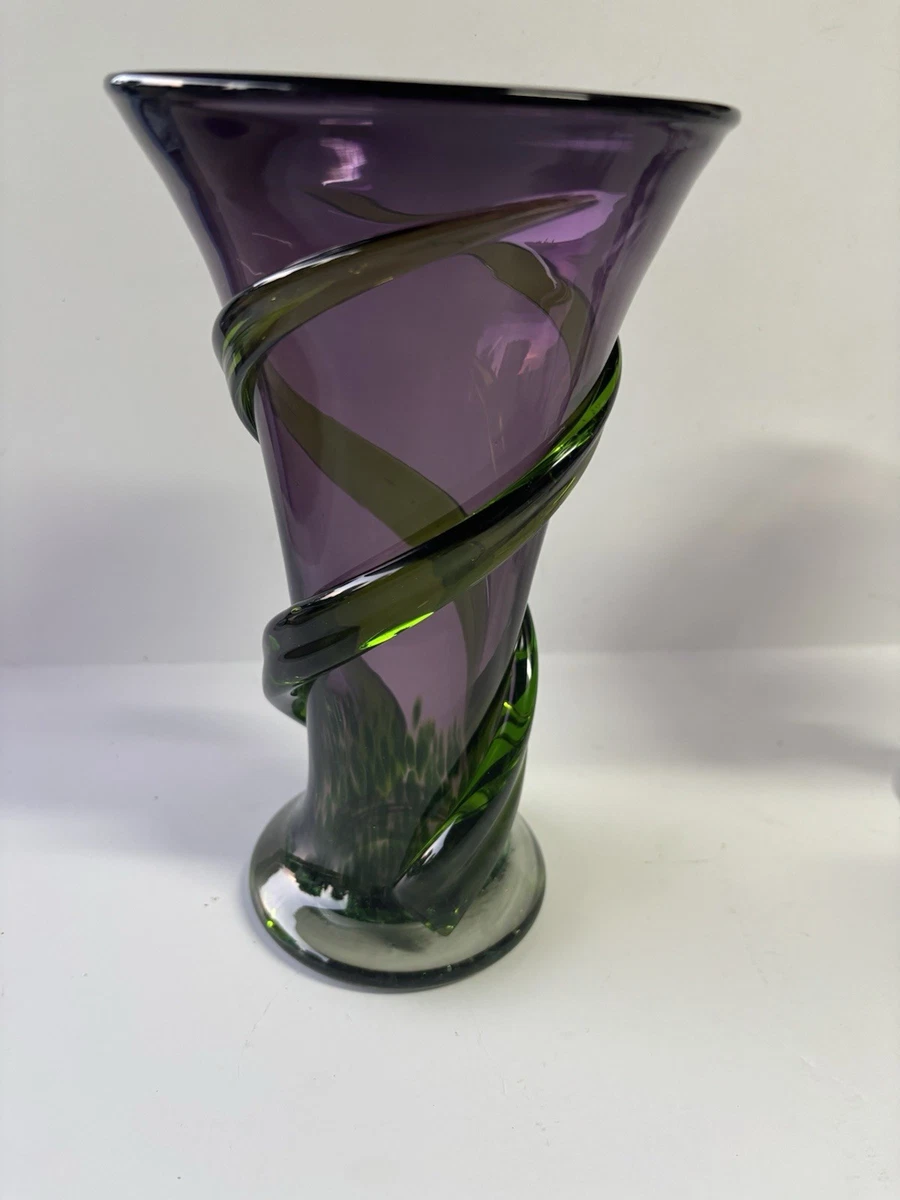 Glass Original Purple Collectible Vases for sale | eBay