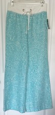 Lilly Pulitzer XS Linen Beach Pant Resort/Vacation Shorely Blue Ice Cake NWT