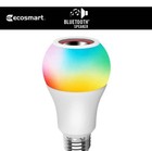 Ecosmart BTA19RGB3KECP Bluetooth Speaker Colored Plus 60w Light Bulb w/ Remote