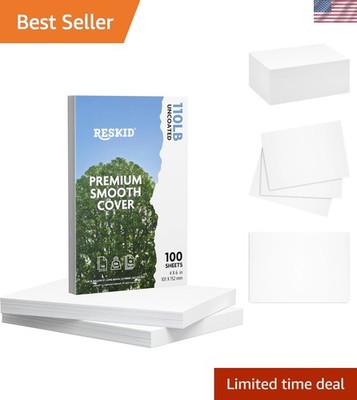 100 Pack 4x6 Blank Index Cards - Acid-Free & Versatile for All Uses