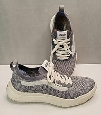 Vans Ultrarange Vr3 Womens Shoes Sz 8 Gray Knit Low Top Skateboard Sneakers, EUC