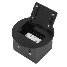 Electrical Outlet Box Kit Round Recessed Floor Receptacle Dual 3 Prong Standard♪