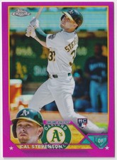 2023 Topps Chrome #199 Cal Stevenson Pink Refractors Rookie RC Athletics A's
