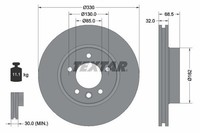 Textar Bremsscheiben Textar Pro Ø 330Mm InnenbelüFtet Beschichtet FüR Vag 921216