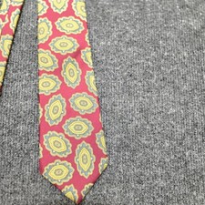 Vintage 417 by Van Heusen 100% Silk Tie Made in USA Maroon Paisley Necktie