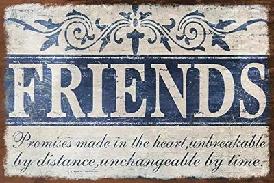 Retro Vintage Tin Metal Signs Home Décor 8x12 Friendship Words Bar Kitchen Club