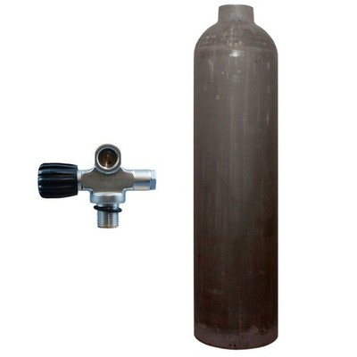 SF-1: 7L Aluminium Bottle Natural MES with Bridge Valve Handwheel Left Stage Sidemount