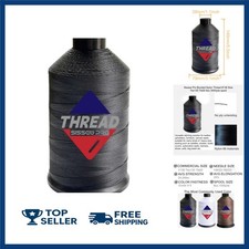 Heavy Duty 8oz Bonded Nylon Upholstery Thread 138 - Strong Black Sewing Thread f