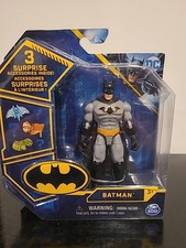 Dc Spin Master Batman Hero Action Figure With 3 Surprise Accessories Black Gray