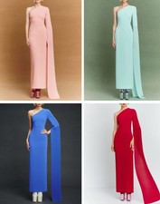 Women Solace London One Shoulder Slim Fit Bodycon Maxi Dress Gown