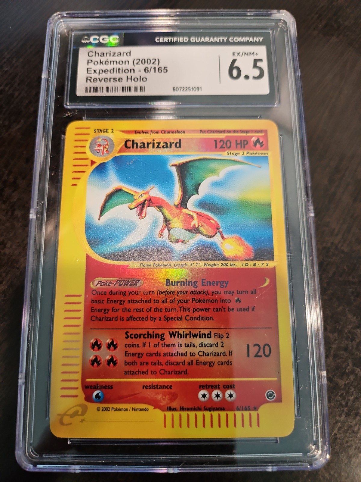Charizard 6/165 Expedition Base Set Reverse Holo Rare Pokémon Card 2002 WOTC