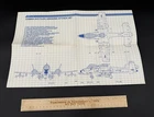 VINTAGE GI Joe 1984 COBRA RATTLER GROUND ATTACK JET Instructions Blue Print B