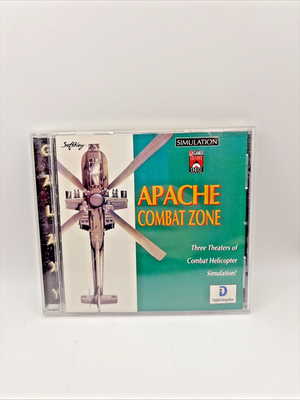 #ad Apache Combat Zone CD ROM for MS DOS VINTAGE REFURBISHED $11.95
