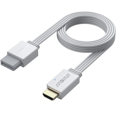 AUTOUTLET Wii to HDMI Converter 1080P 5ft/150cm for Full HD Device, White-5ft 