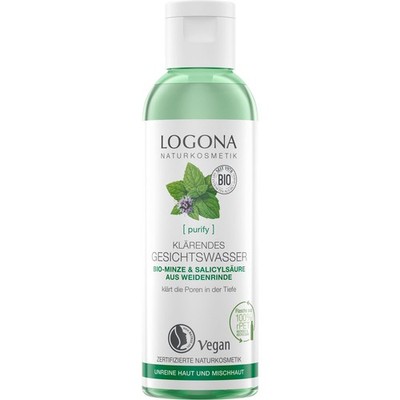 Logona Klärendes Gesichtswasser  Bio-Minze & Salicylsäure aus der Weidenrinde