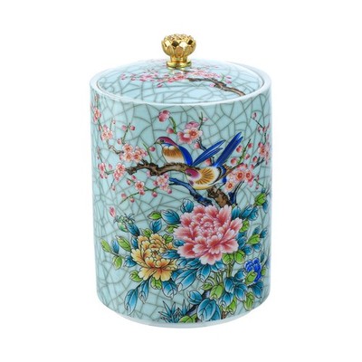 Enamel Ceramic Tea Caddy Tea Canister Tea Storage Container Tins Jar With Airtig