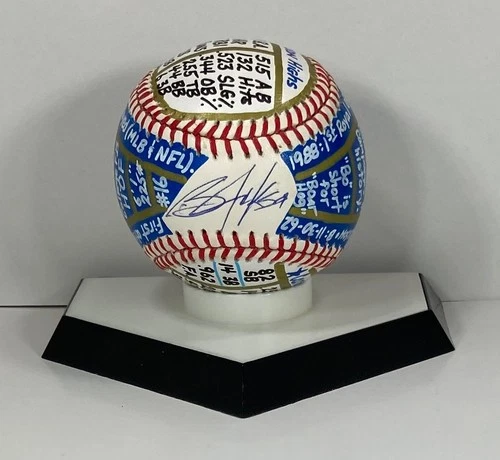 Bo Jackson Signed OAL Baseball, VCBC SuperStats, Hand Painted, JSA, KC Royals