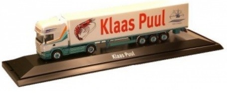 HERPA SCANIA R Topline 4x2 remorque frigo 3 Essieux KLAAS PUUL camion miniature 1/87