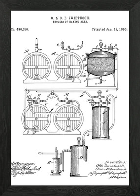 Process a making beer Gerahmtes Wandbild Poster Leinwanddruck Bild