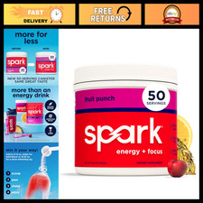 Sugar-Free Energy Focus Drink Mix, Fruit Punch Flavor, 50 Servings, Boost Perf