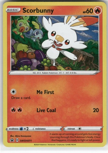 SCORBUNNY SWSH071 HOLO PROMO SWORD & SHIELD PROMO POKEMON MP