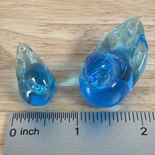 Vintage Mini Tiny Bluebird of Happiness Signed Leo Ward  Unknown Art Glass