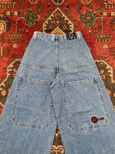 Vintage Y2K D Lux JNCO Style Wide Leg Big Pocket Blue Jeans Raver Skater