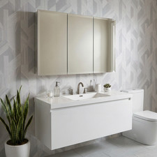 Croydex Large Bathroom Cabinet Mirror Doors Hang 'n' Lock™ 76x91cm - Westbourne