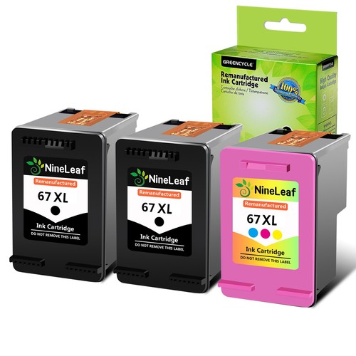67XL Ink Combo Black & Tri-color For HP 67 Deskjet 2722e 2755e Envy 6055e 6075e - Picture 18 of 18