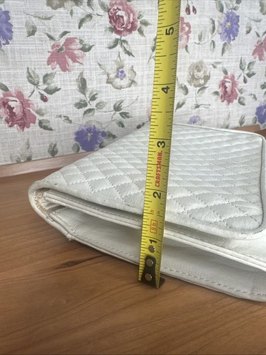 Vintage White Bag Shoulder Purse Genuine Leather From Korea - Picture 11 of 11