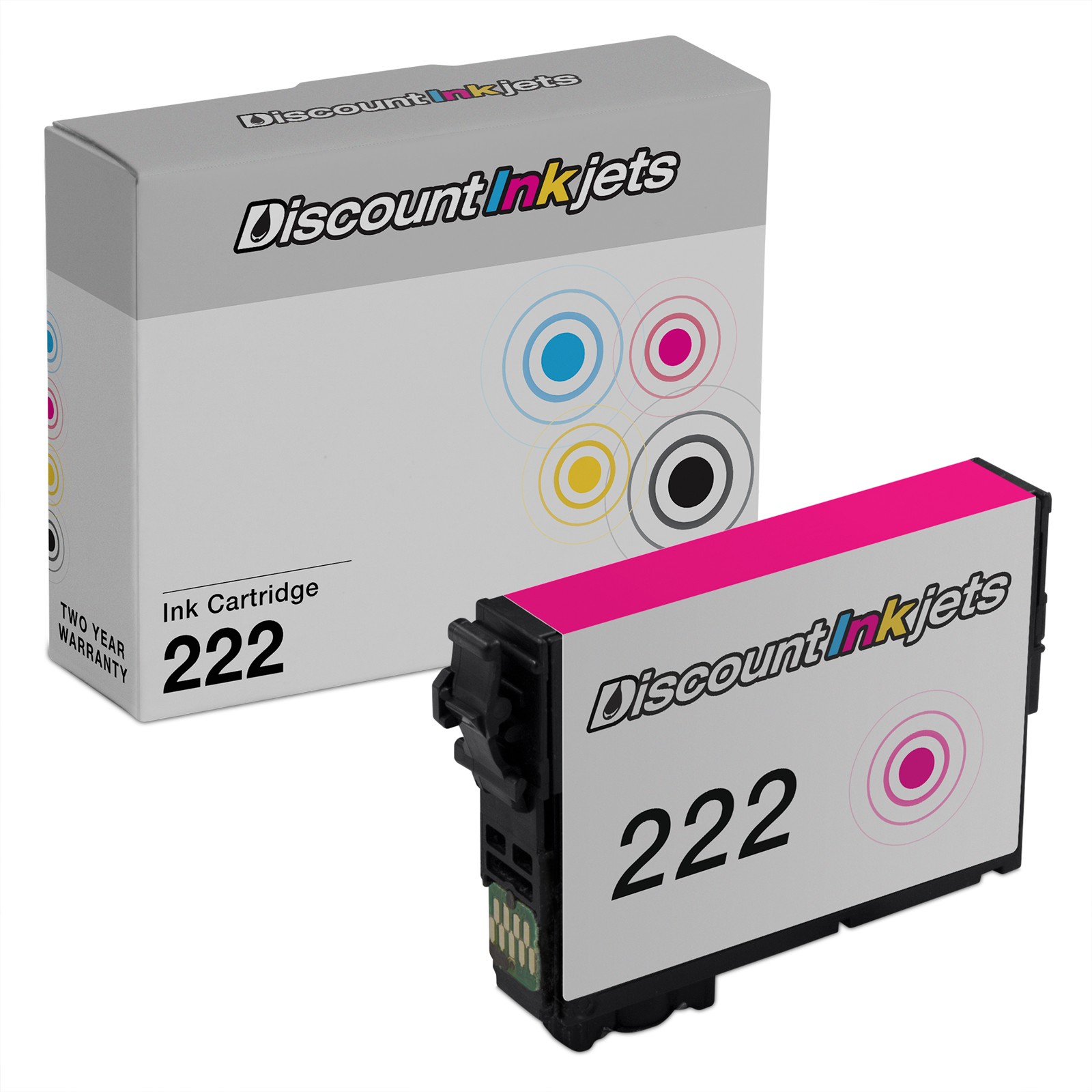 DI Ink Cartridge Replacement for Epson 222 SY Magenta T222320 WF-2960 XP-5200