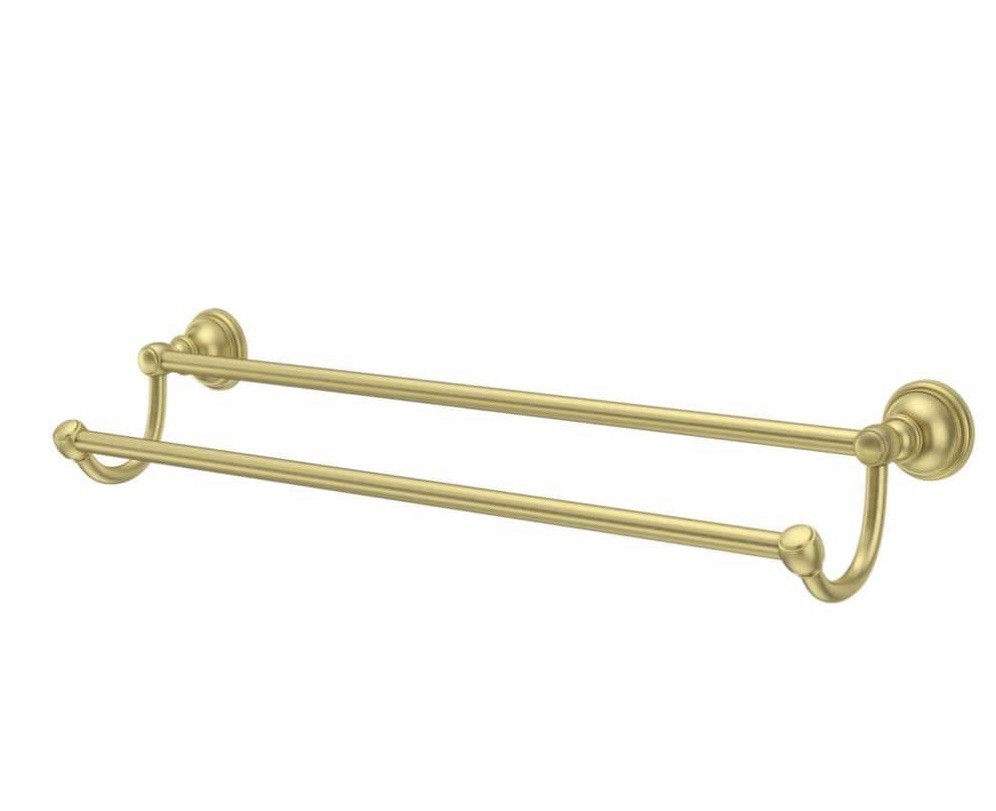 Pfister Tisbury 24 in. Double Towel Bar, Brushed Gold