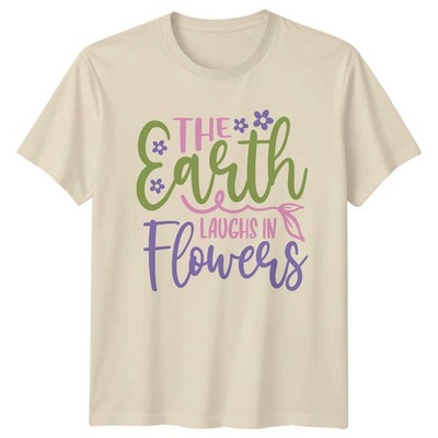 Die Erde lacht in Blumen Damen T-Shirt Blumen Natur Muttertag