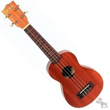 Kala KA-S Mahogany Soprano Ukulele Satin Finish Uke with White Binding KA S