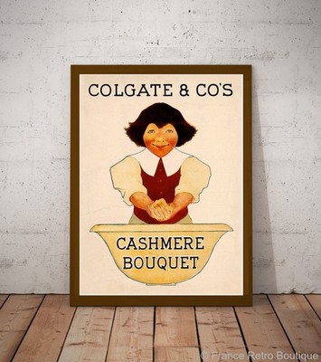Vintage Werbeplakat Colgate Soap Cashmere Bouquet Parrish
