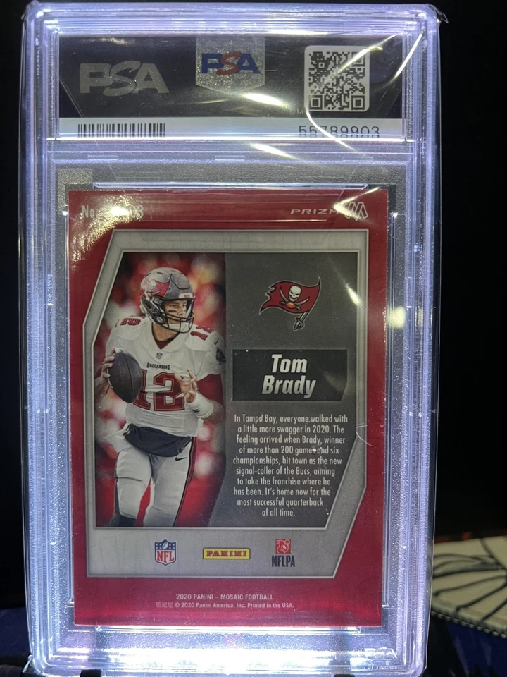 Panini Mosaic 2020 - Tom Brady Swagger - #SWAG3 PSA como nuevo 9 Foto 2 de 2