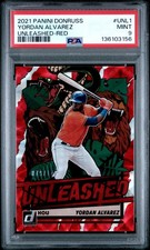 2021 PANINI DONRUSS UNLEASHED RED #UNL1 YORDAN ALVAREZ 79/149 PSA 9